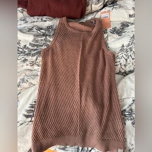 Scotch & Soda Madison Scotch ‘Soraya’ Linen Blend Knit Tank in brown Size M